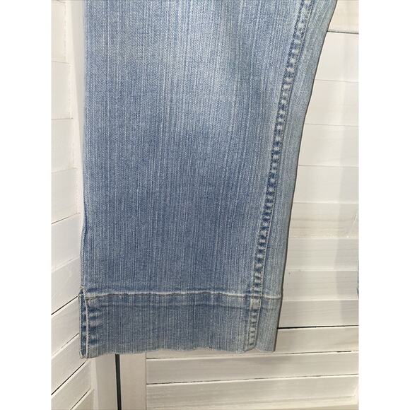 Vintage 90s Y2K Tommy Hilfiger Jeans Women’s 8 Blue Crop Pant Capris Wide Leg - Picture 3 of 8